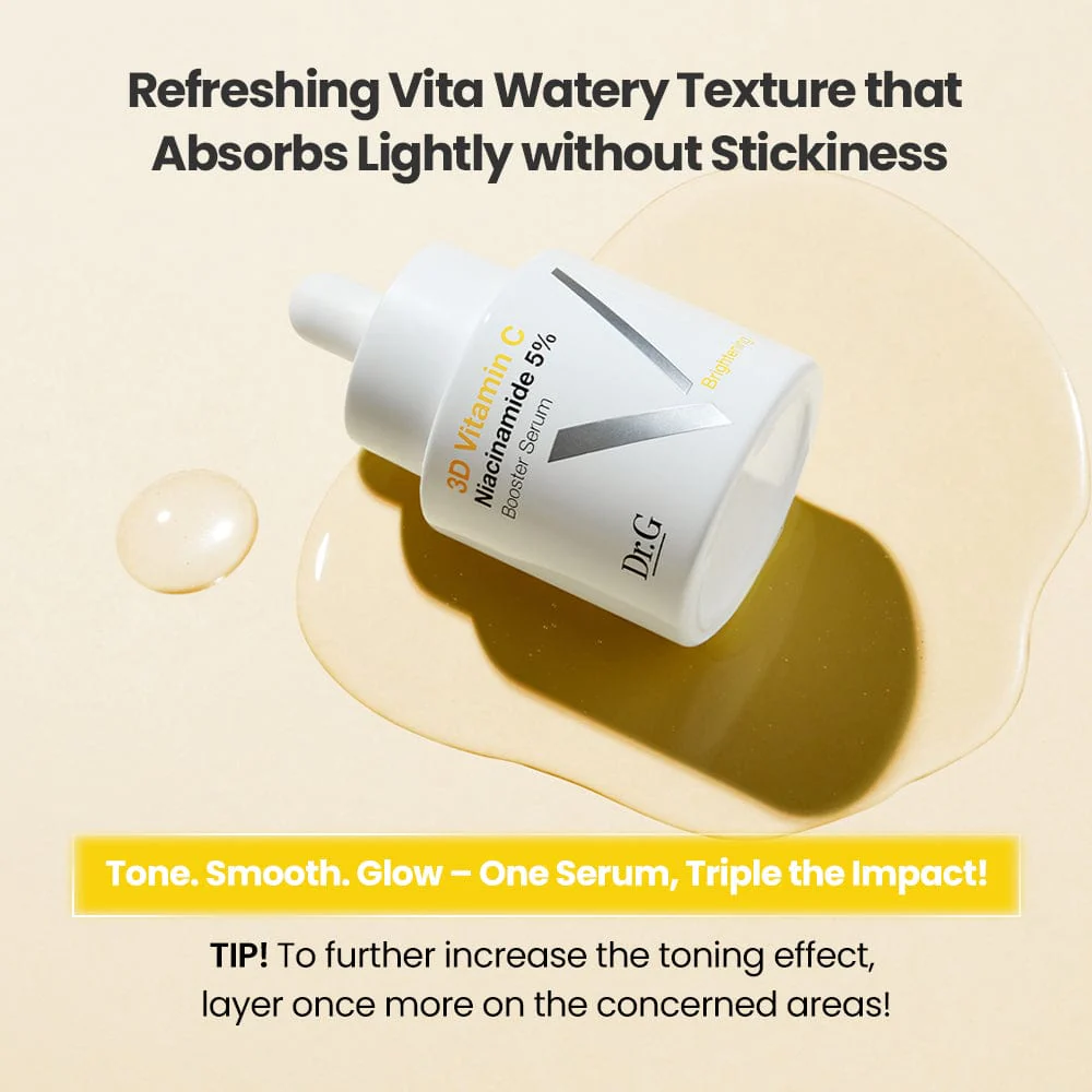DR.G 3D VITAMIN C NIACINAMIDE 5% BOOSTER BRIGHTENING SERUM (30ML) - Image 7