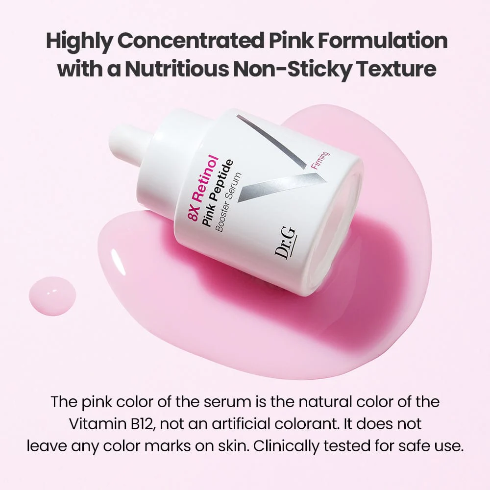 DR.G 8X RETINOL PINK PEPTIDE BOOSTER FIRMING SERUM (30ML) - Image 5
